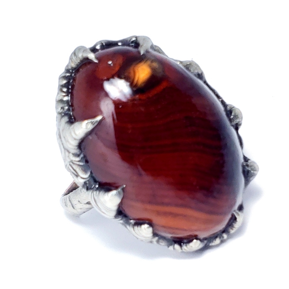 Red agate ring